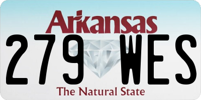 AR license plate 279WES