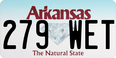 AR license plate 279WET