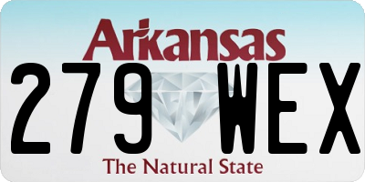 AR license plate 279WEX