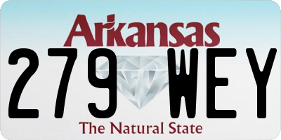 AR license plate 279WEY
