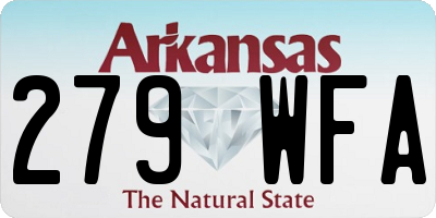 AR license plate 279WFA