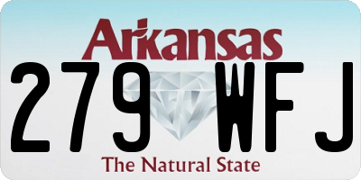 AR license plate 279WFJ