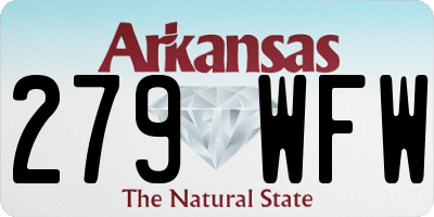 AR license plate 279WFW