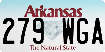 AR license plate 279WGA
