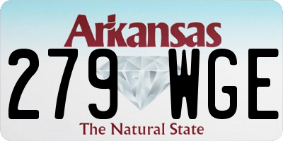 AR license plate 279WGE