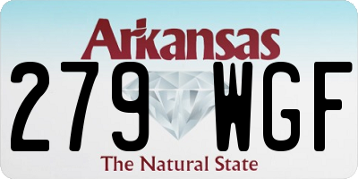 AR license plate 279WGF