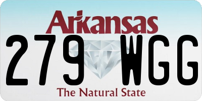 AR license plate 279WGG