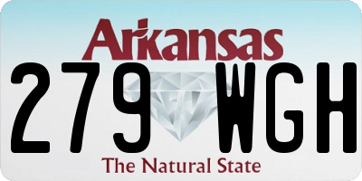 AR license plate 279WGH