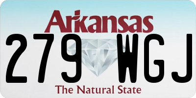 AR license plate 279WGJ
