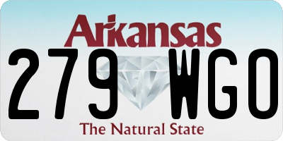 AR license plate 279WGO