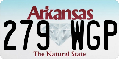 AR license plate 279WGP