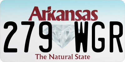 AR license plate 279WGR