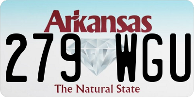 AR license plate 279WGU