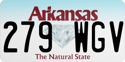 AR license plate 279WGV