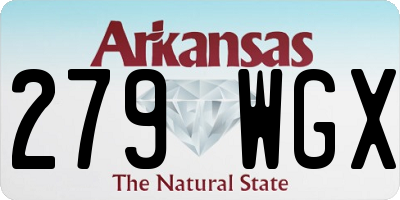 AR license plate 279WGX