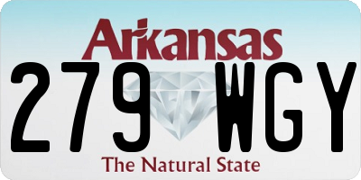 AR license plate 279WGY