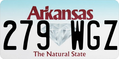 AR license plate 279WGZ