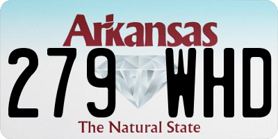 AR license plate 279WHD