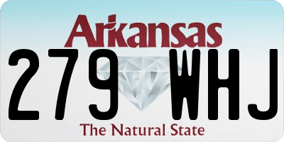 AR license plate 279WHJ