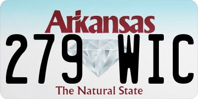 AR license plate 279WIC