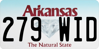AR license plate 279WID