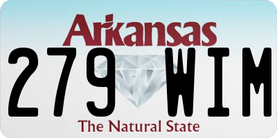 AR license plate 279WIM