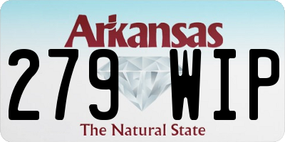AR license plate 279WIP