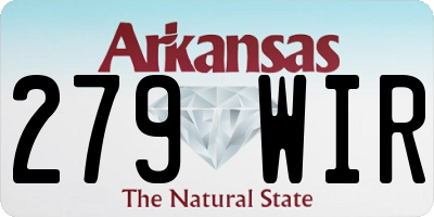 AR license plate 279WIR