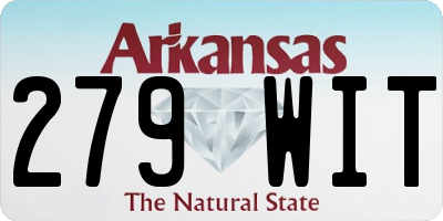 AR license plate 279WIT