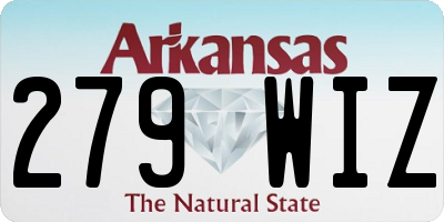 AR license plate 279WIZ