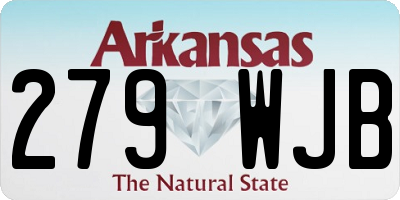 AR license plate 279WJB