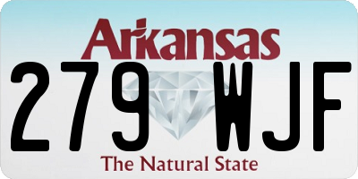 AR license plate 279WJF