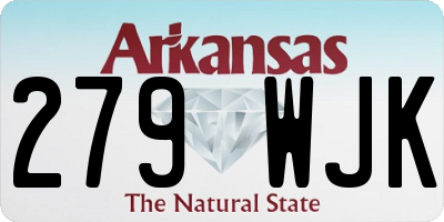 AR license plate 279WJK