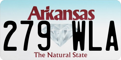 AR license plate 279WLA