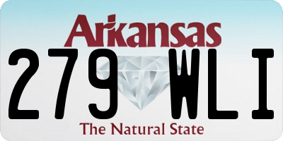 AR license plate 279WLI