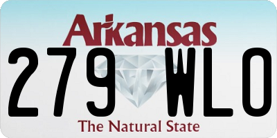 AR license plate 279WLO