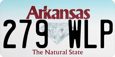 AR license plate 279WLP