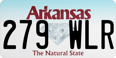 AR license plate 279WLR