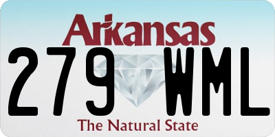 AR license plate 279WML