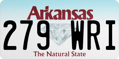 AR license plate 279WRI