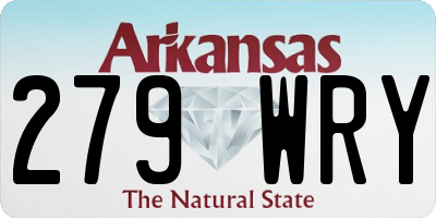 AR license plate 279WRY