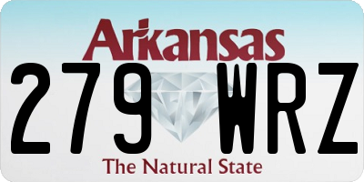 AR license plate 279WRZ