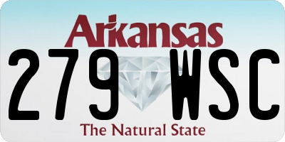 AR license plate 279WSC