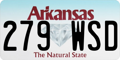 AR license plate 279WSD
