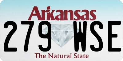 AR license plate 279WSE