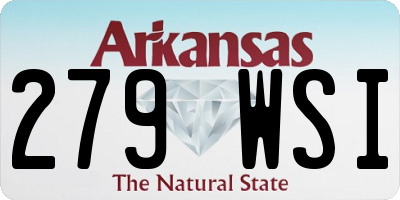 AR license plate 279WSI