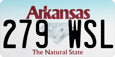 AR license plate 279WSL
