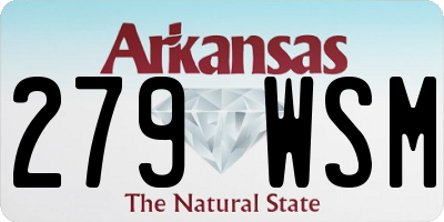 AR license plate 279WSM