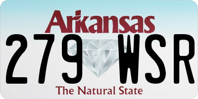 AR license plate 279WSR