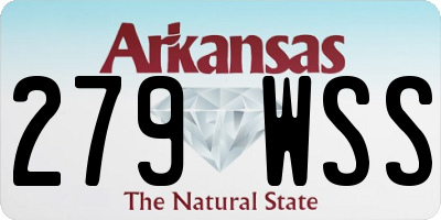 AR license plate 279WSS